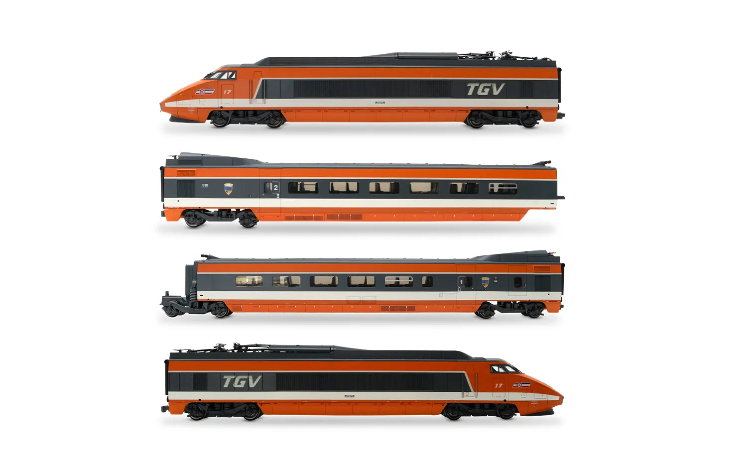 SNCF, 4-unit set, TGV Sud-Est, inaugural version 1981, ep. IV