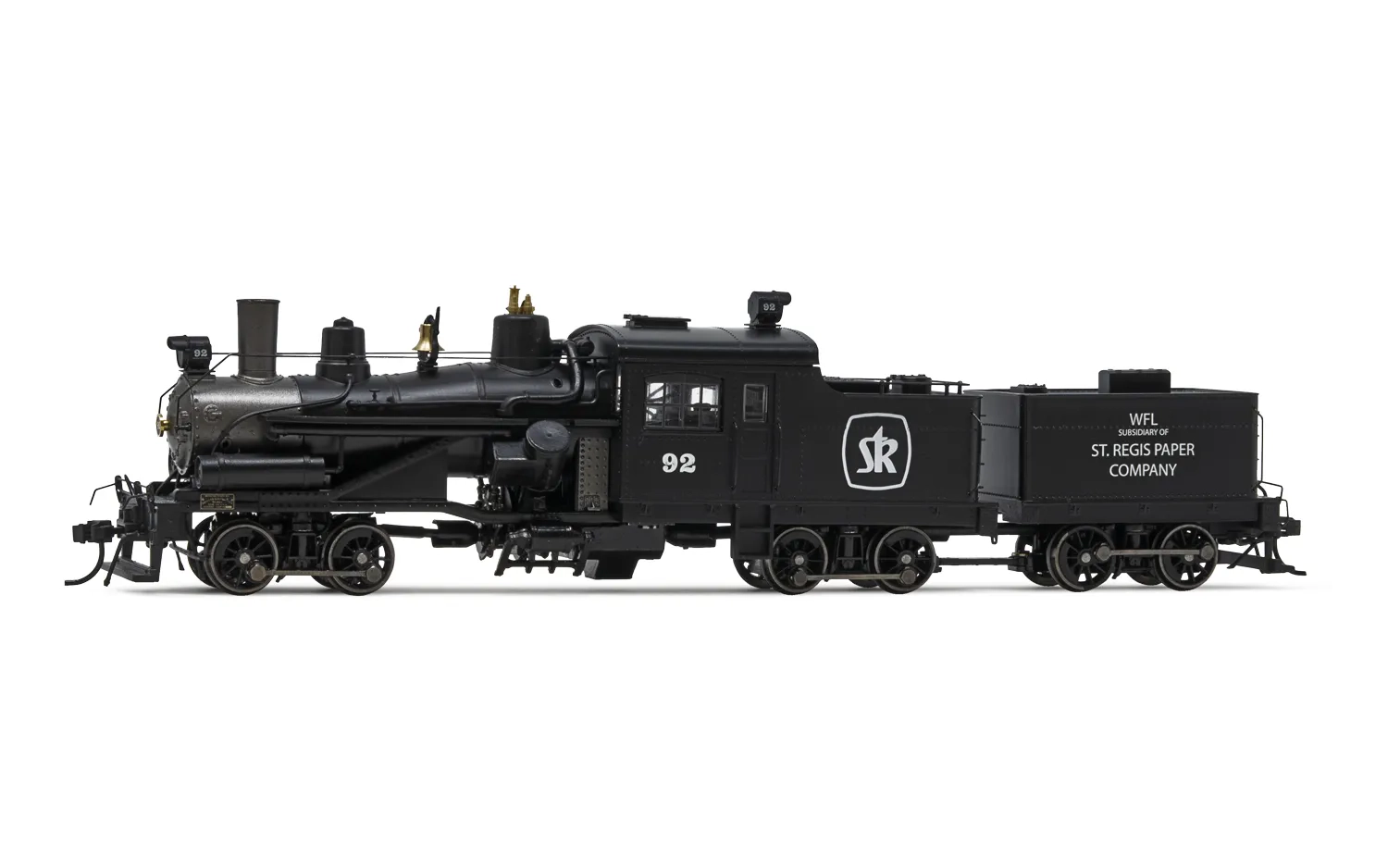 Heisler steam locomotive, 3-truck model, "St. Regis Paper #92", ep. III