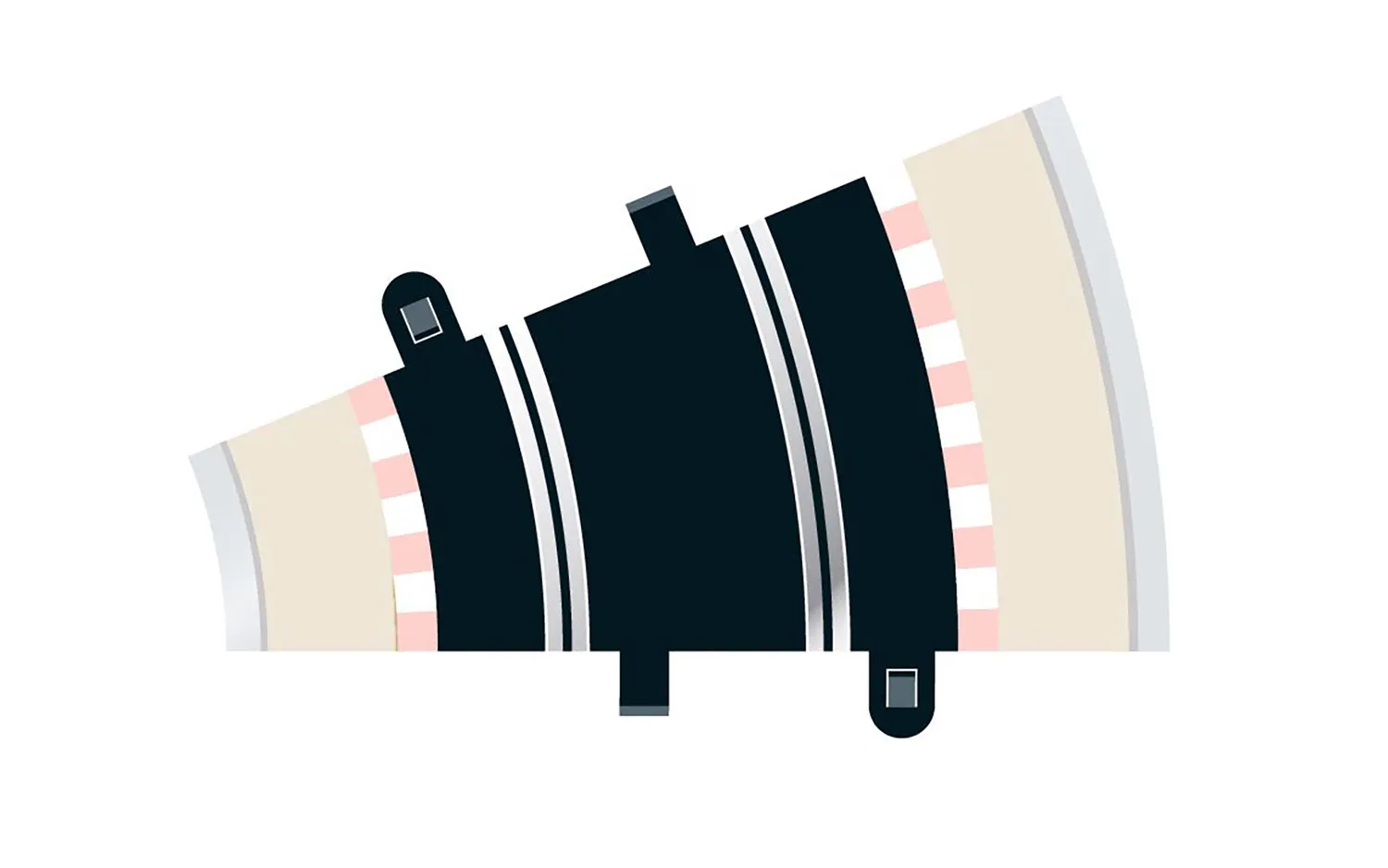 Radius 2 Curve 22.5¬∞ x 2