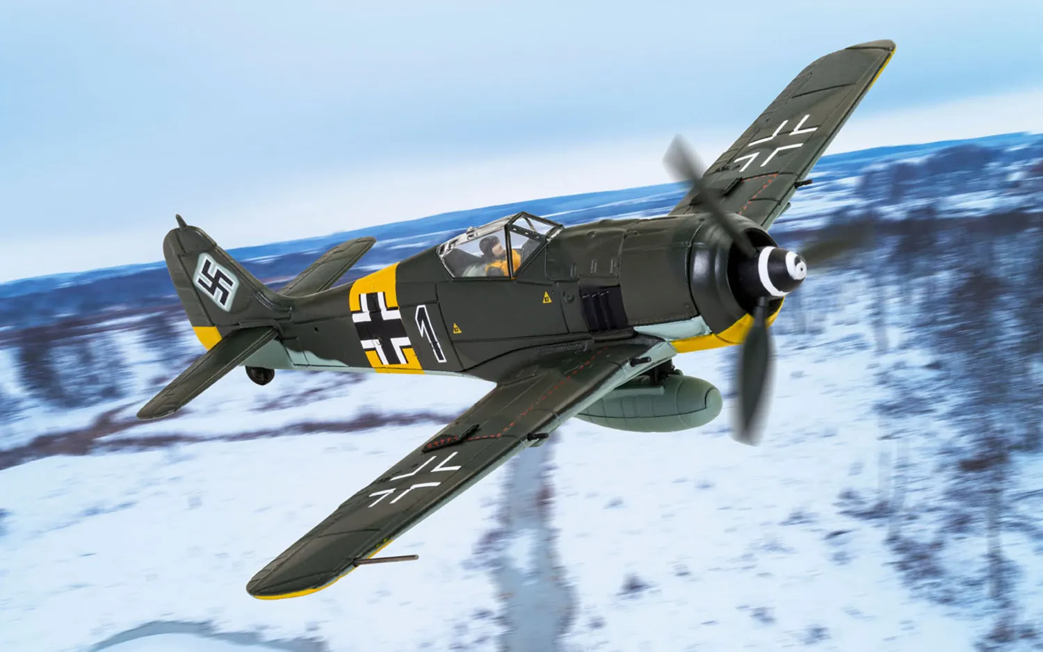 Focke Wulf Fw 190A-8 'Black 1' - 2./JG54. - W.Nr Oberleutnant Otto Kittel