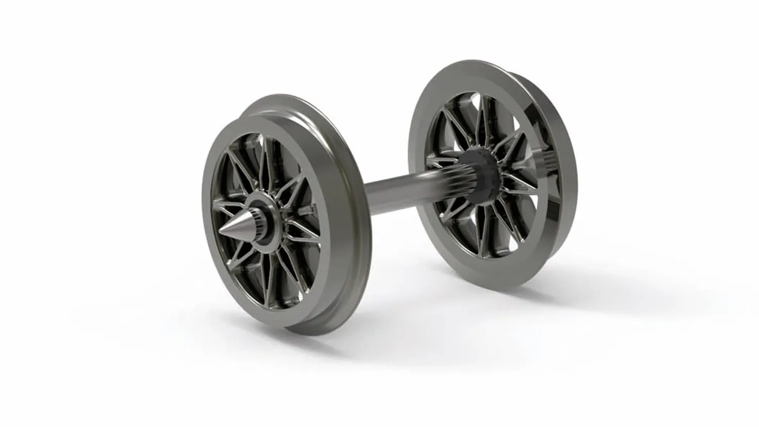 12.6mm Split Spoked Wheels