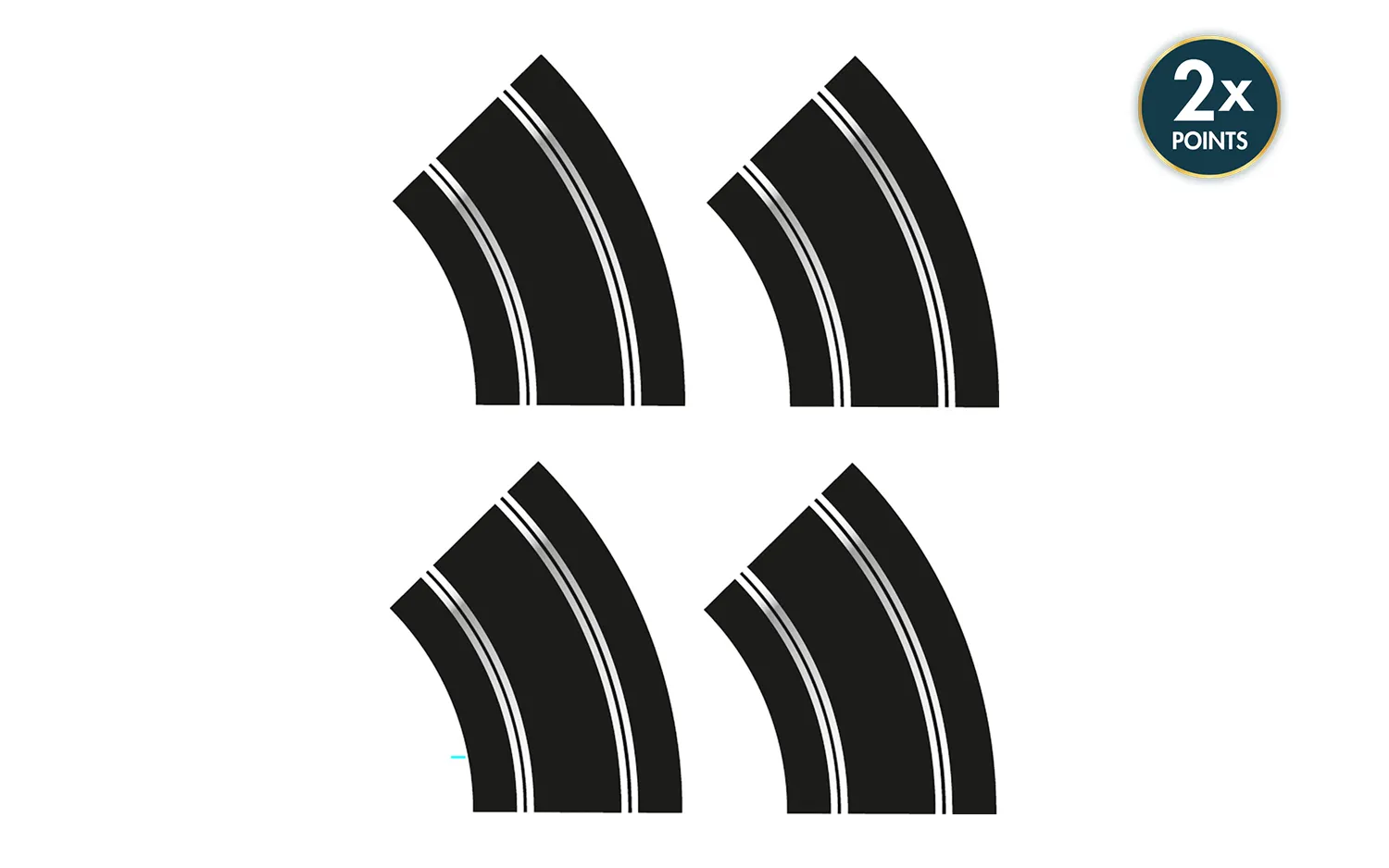 Scalextric R1 Curve C8198 Scalextric Standard Straight and R2 Curve Track Extension Pack