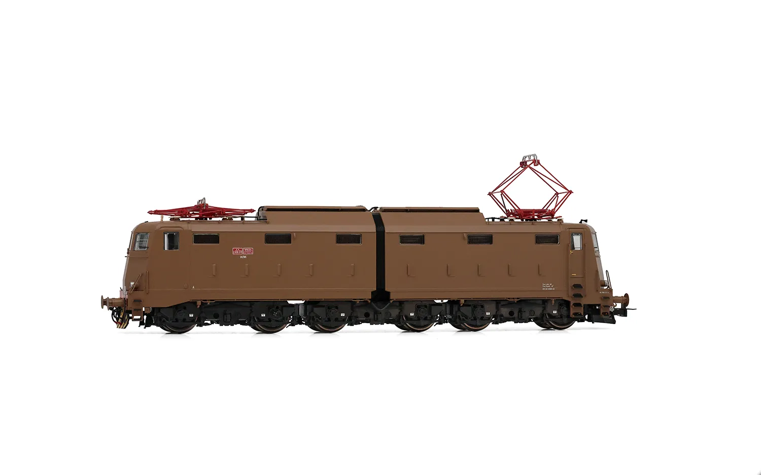 FS, locomotiva elettrica E.636, 3a serie, senza gocciolatoi frontali, livrea Isabella, ep. V, con DCC sound decoder