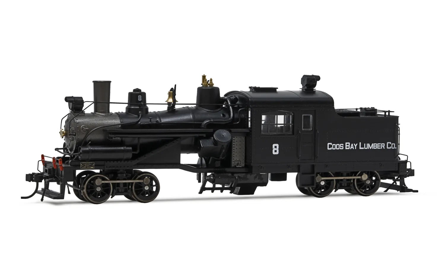 Heisler steam locomotive, 2-truck model, "Coos Bay Lumber Co. #8", ep. III, with DCC sound decoder