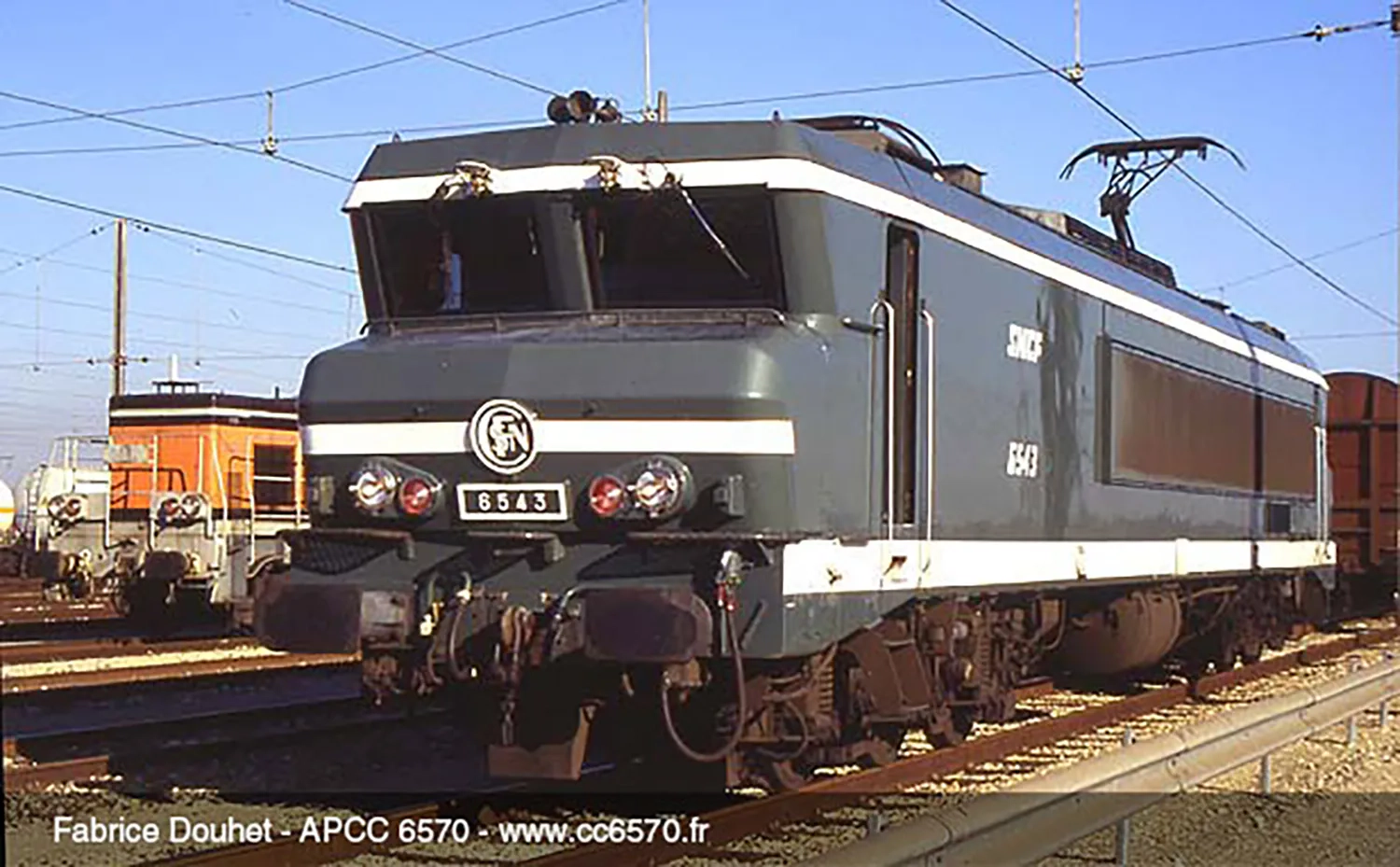 SNCF, locomotive électrique CC 6543 Maurienne, livrée verte, ép. IV