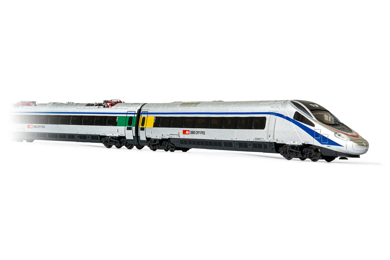 SBB, 4-tlg. Set elektrischer Triebzug Reihe ETR 610, in ”Cisalpino”-Lackierung, Ep. VI