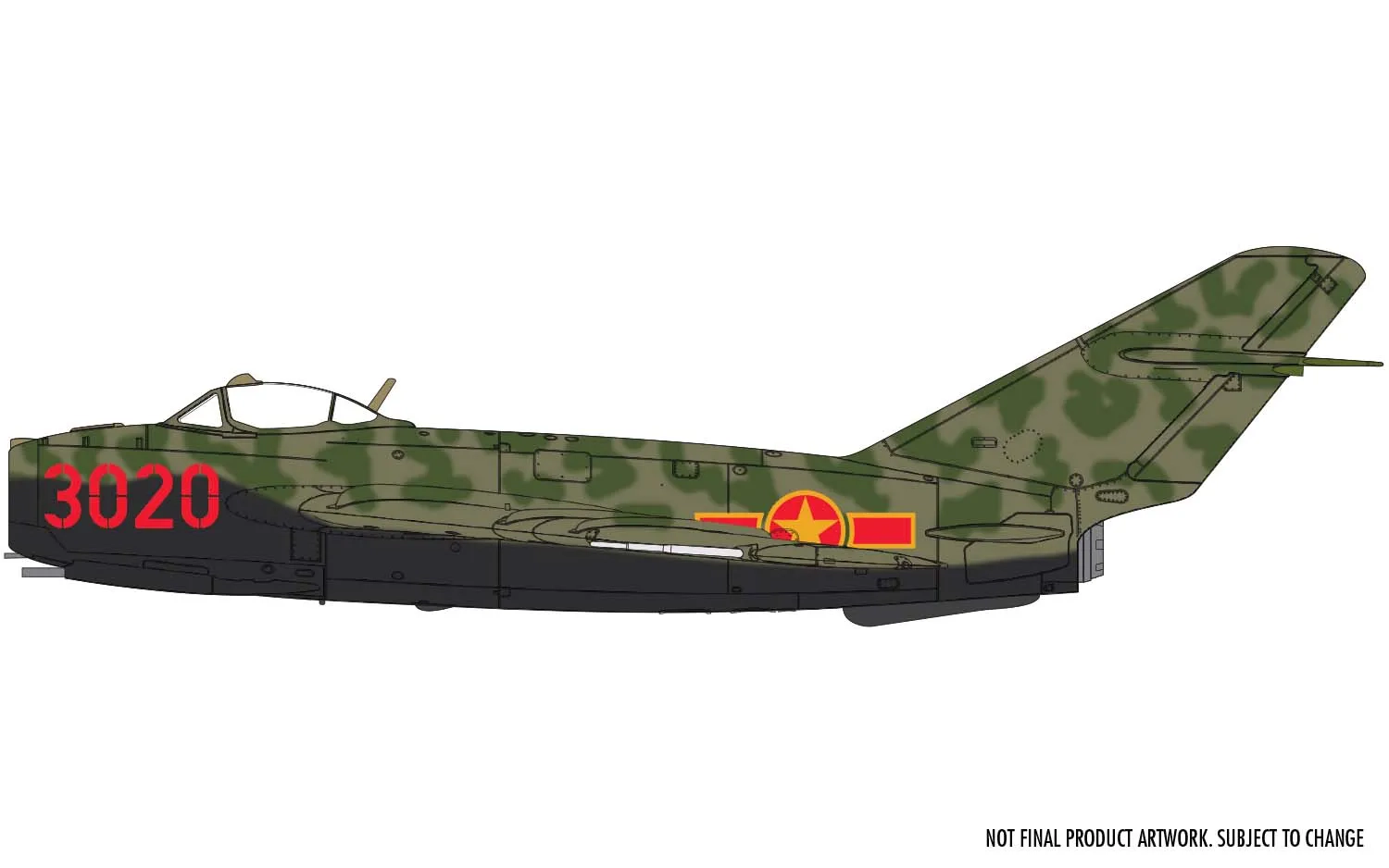 Airfix A03091 MiG-17F Fresco Shenyang J-5 Military Plane Model Kit Scale 1:72 