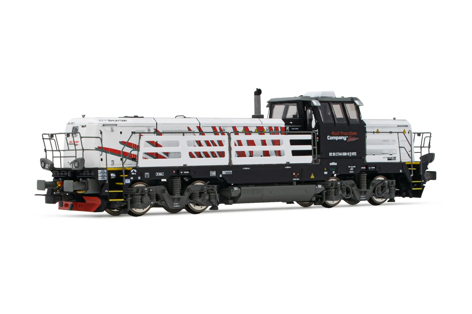 Rail Traction Company, Diesellokomotive EffiShunter 1000 in weiß/schwarzer Lackierung, Ep. VI