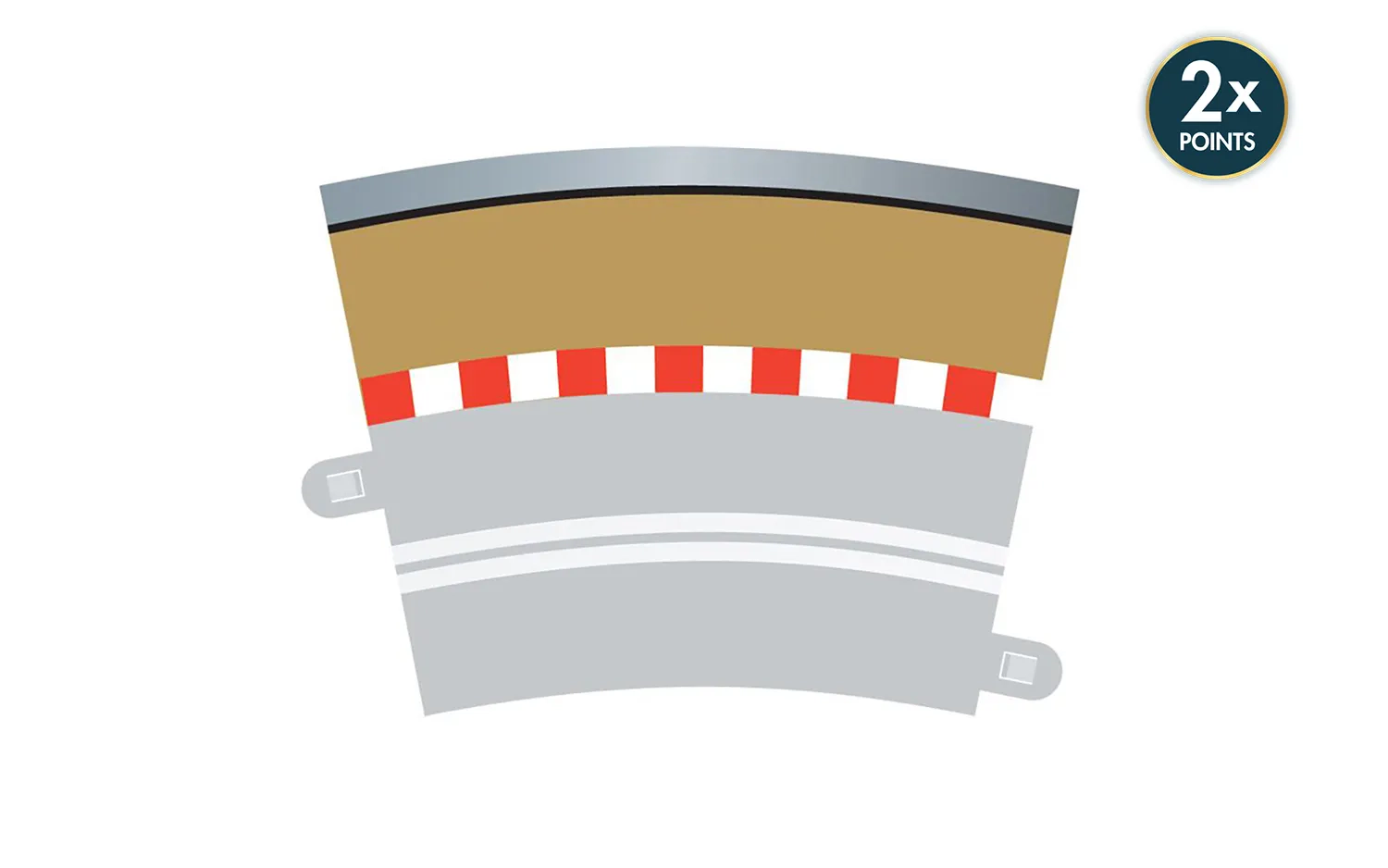 Single Lane Radius 3 Curve Outer Borders 22.5° x 4