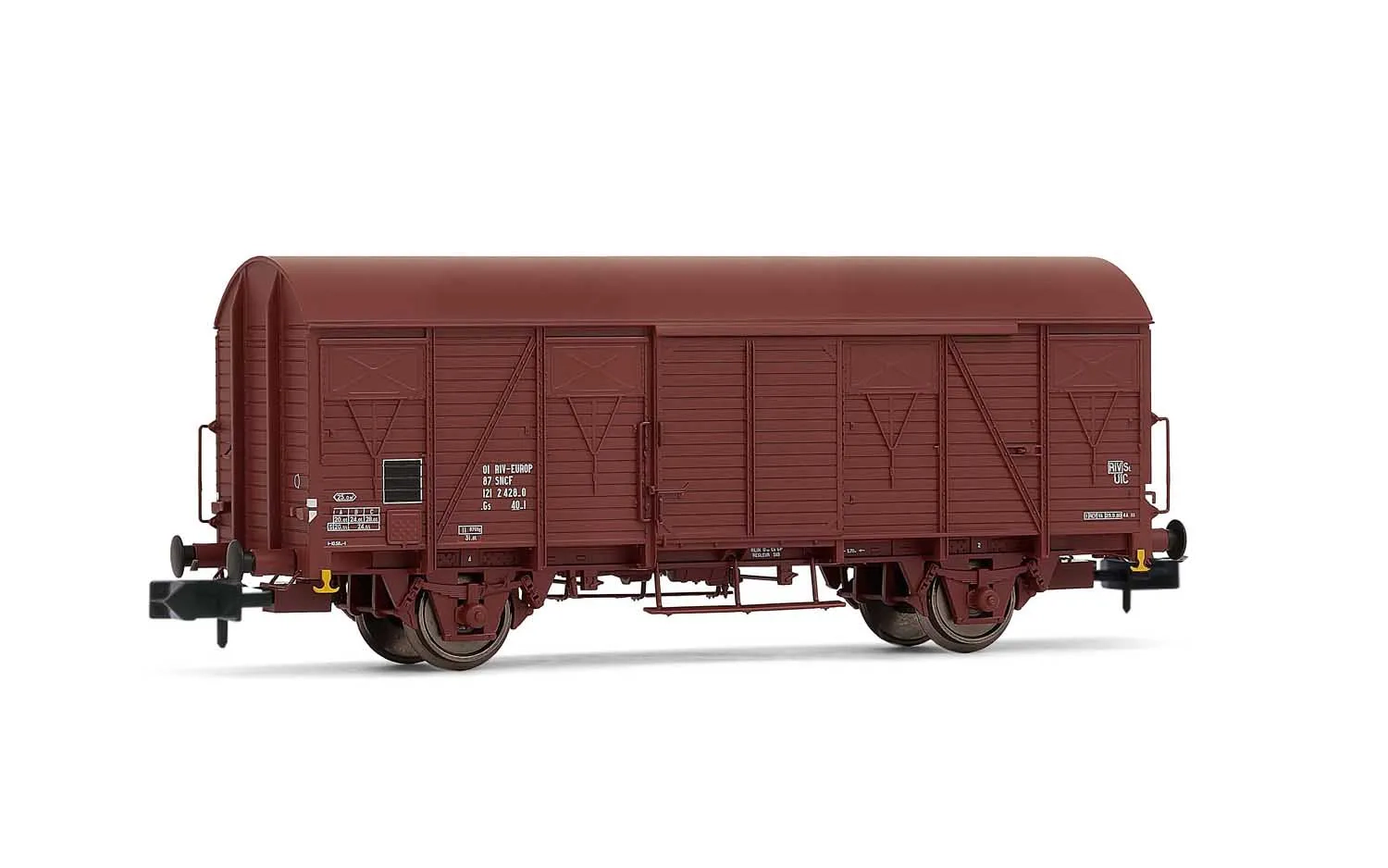SNCF, 2-tlg. Set 2-achs. gedeckte Güterwagen G4, Ep. IV