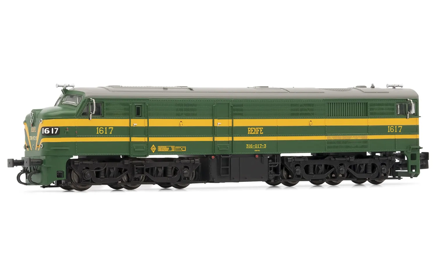 RENFE, diesel locomotive class 316, green livery, with DCC Sound decoder