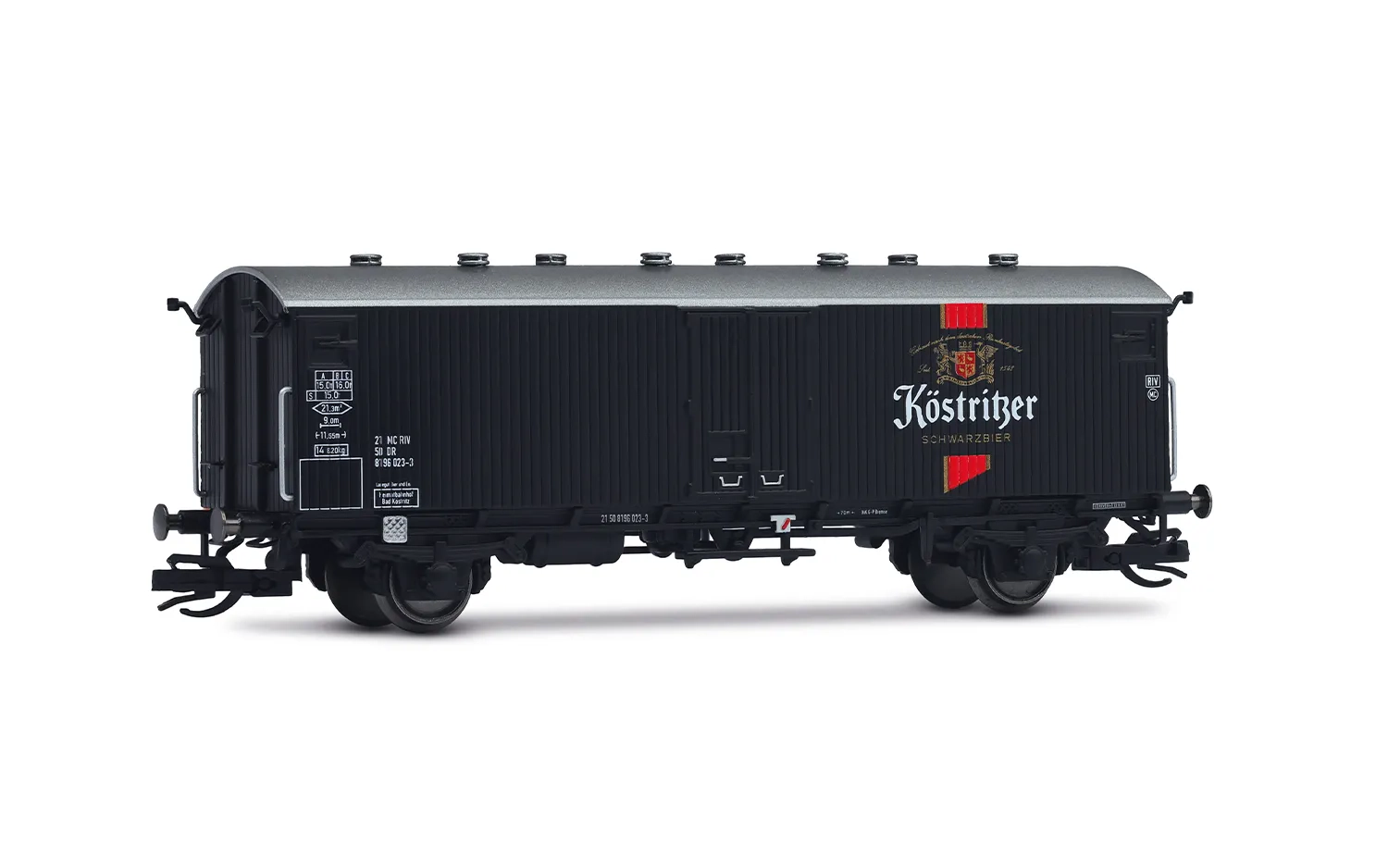 DR, 2-unit set of refrigerated wagons, "Köstritzer Bier", ep. IV