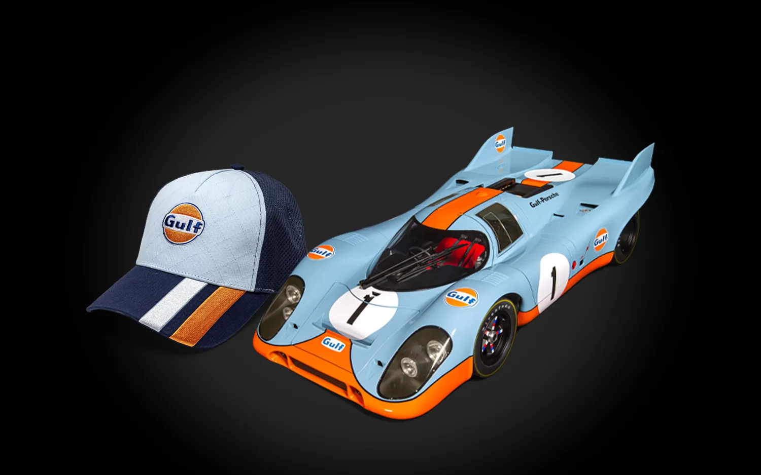 Porsche 917K – Gulf Edition + Official Licensed Baseball Cap