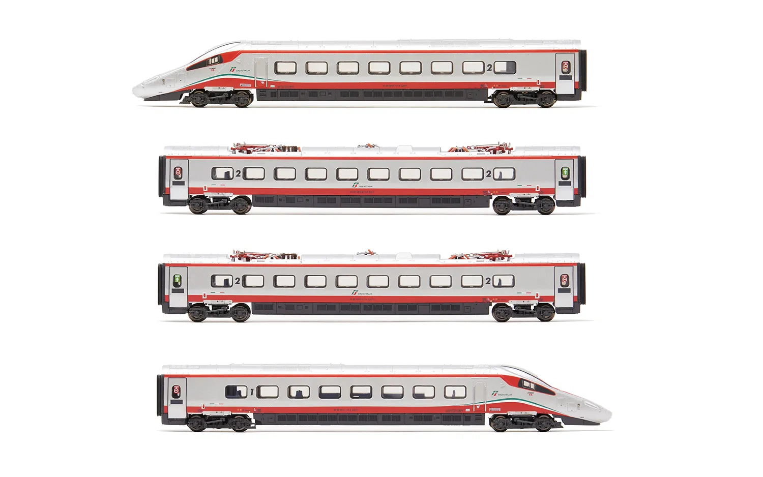 FS, 4-tlg. Set elektrischer Triebzug ETR 610 „ECE Milano – Frankfurt", in „Frecciargento"-Lackierung, Ep. VI