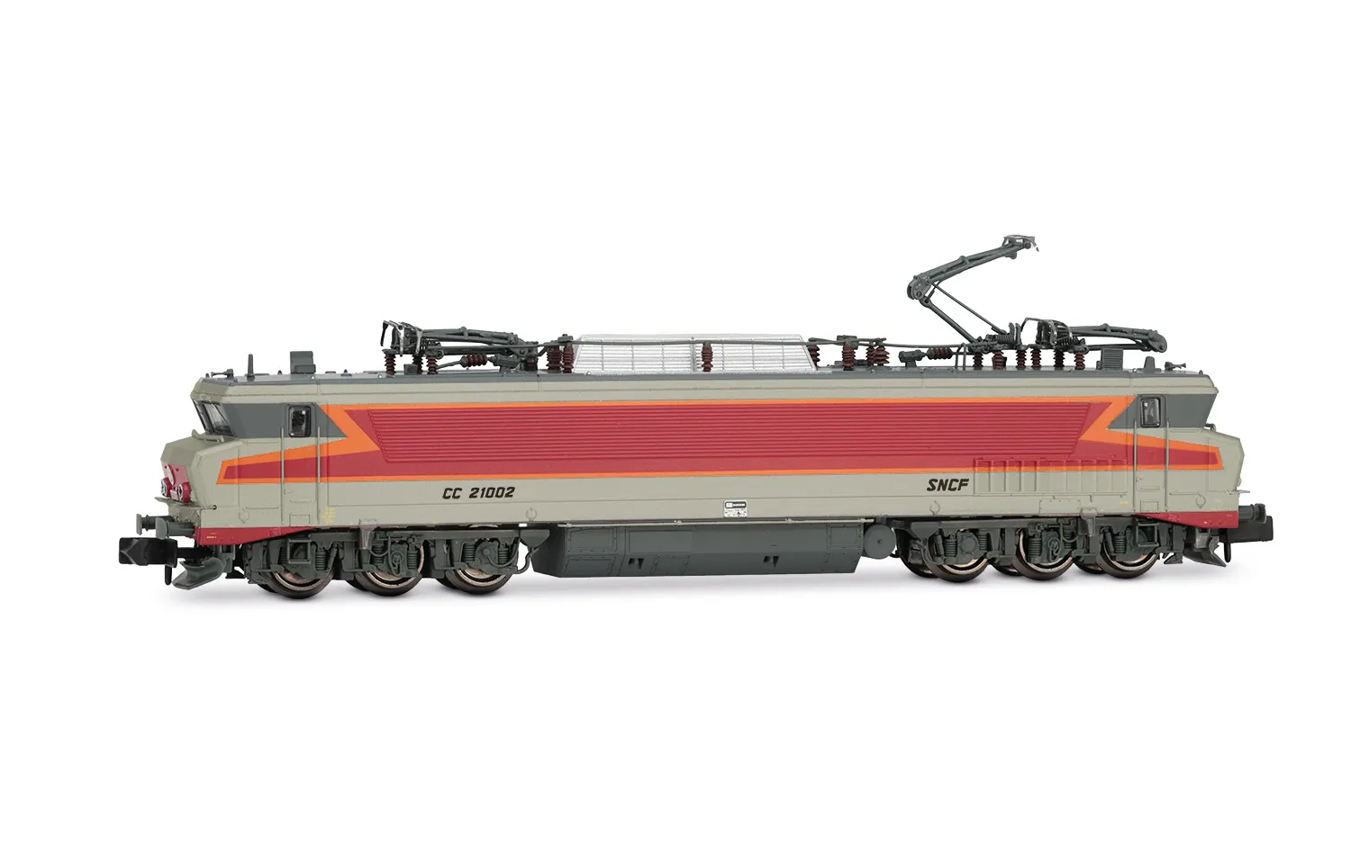 SNCF, locomotive électrique bicourant CC 21002, livrée gris « Béton » (logo « Beffara »), ép. IV-V, avec décodeur sonore