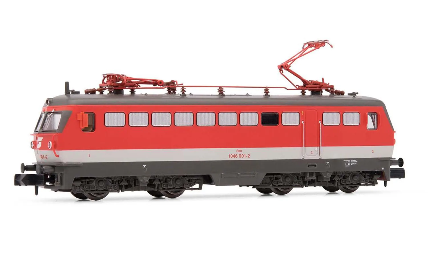 ÖBB, locomotive électrique classe 1046 001-2, livrée rouge trafic, ép. V