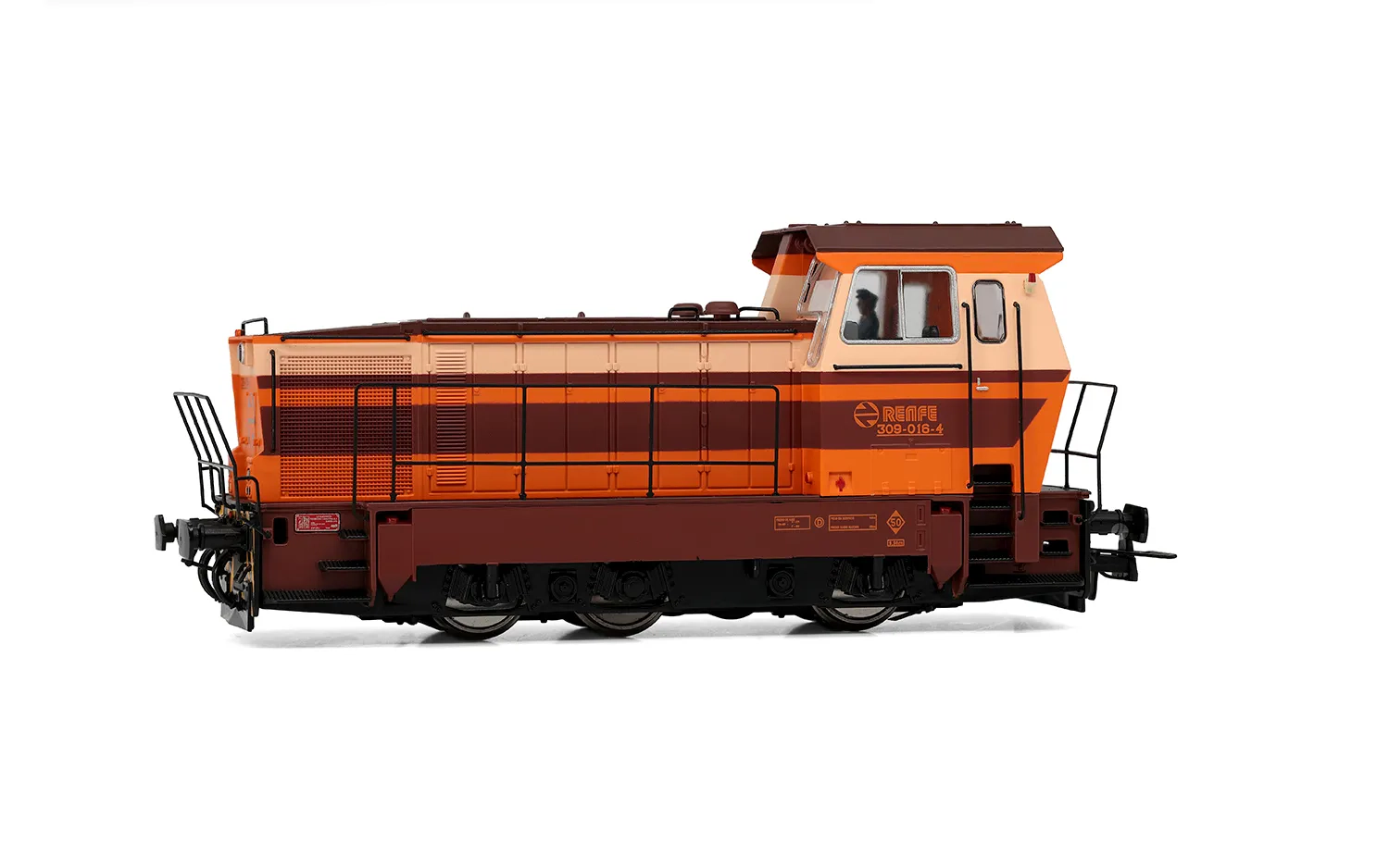 RENFE, locomotora de maniobras diésel 309, decoración «Estrella», ép IV, con decoder de sonido