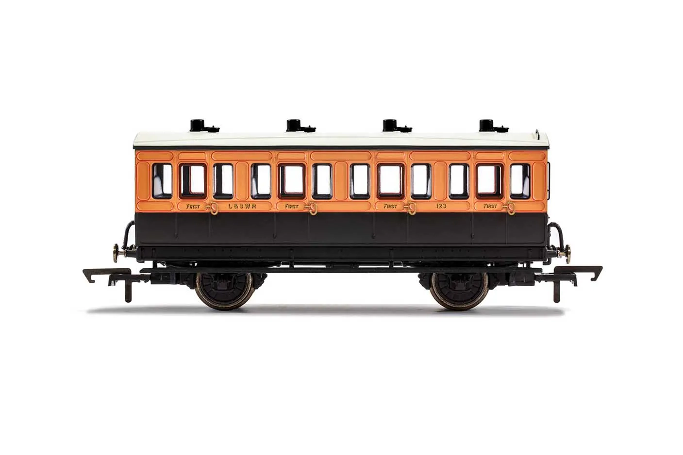 LSWR, 4 Wheel Coach, 1st Class, 123 - Era 2