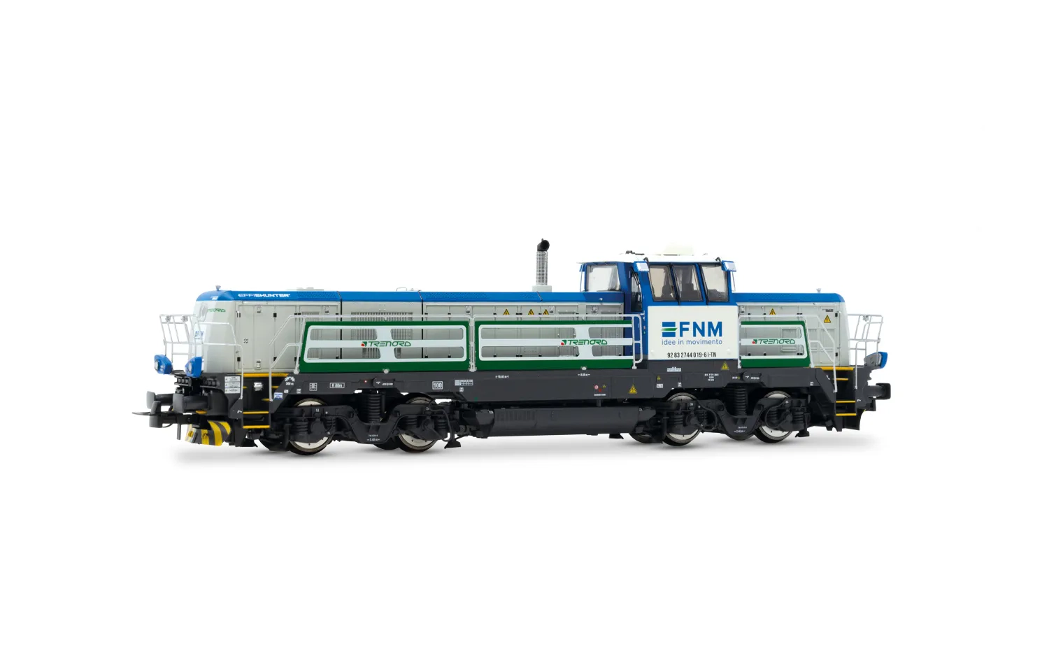 FNM / Trenord, diesel locomotive Effishunter 1000, grey/blue/green, ep. VI, with DCC sound decoder