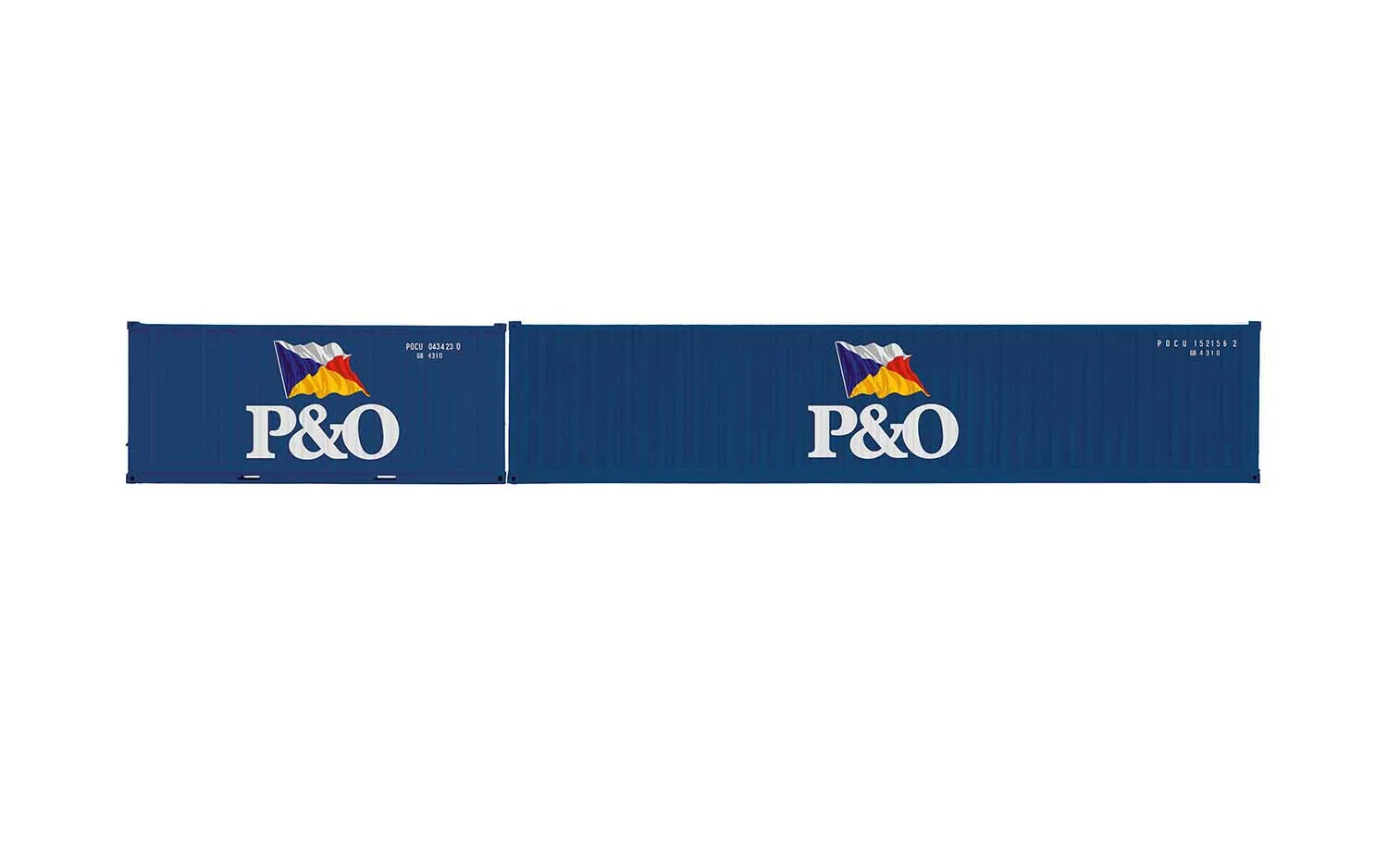 P&O, Container Pack, 1 x 20 and 1 x 40 Containers - Era 11