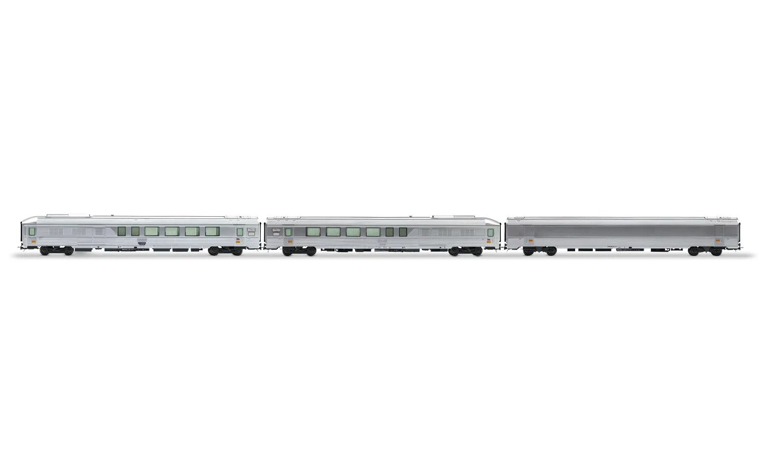 3 voitures inox Train Expo Set 2/2, Sncf, Ep VI - JOUEF HJ4179 - HO 1