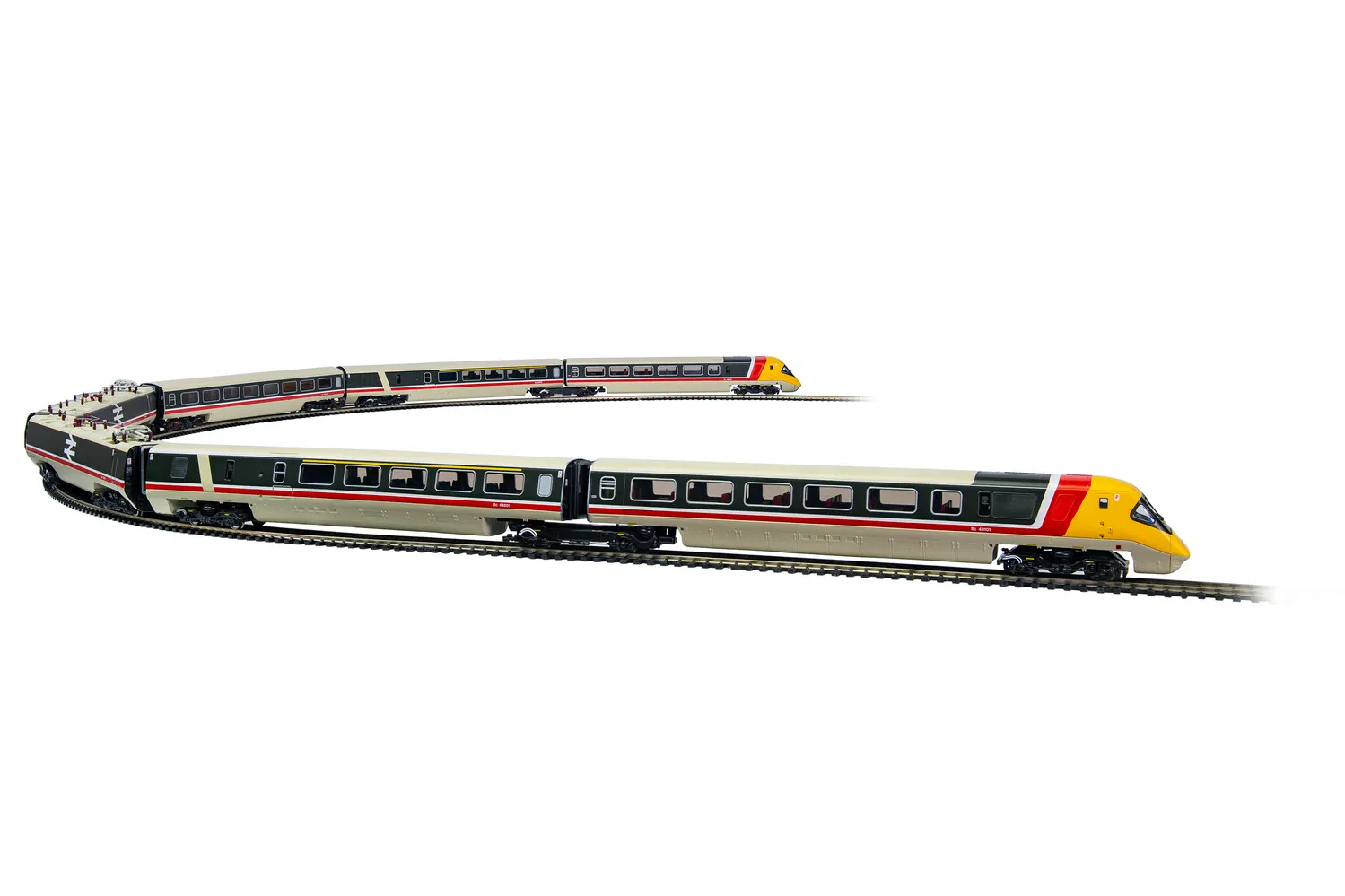 BR, Class 370 Advanced Passenger Train, Set 370 001 and 370 002, 7-car pack - Era 7