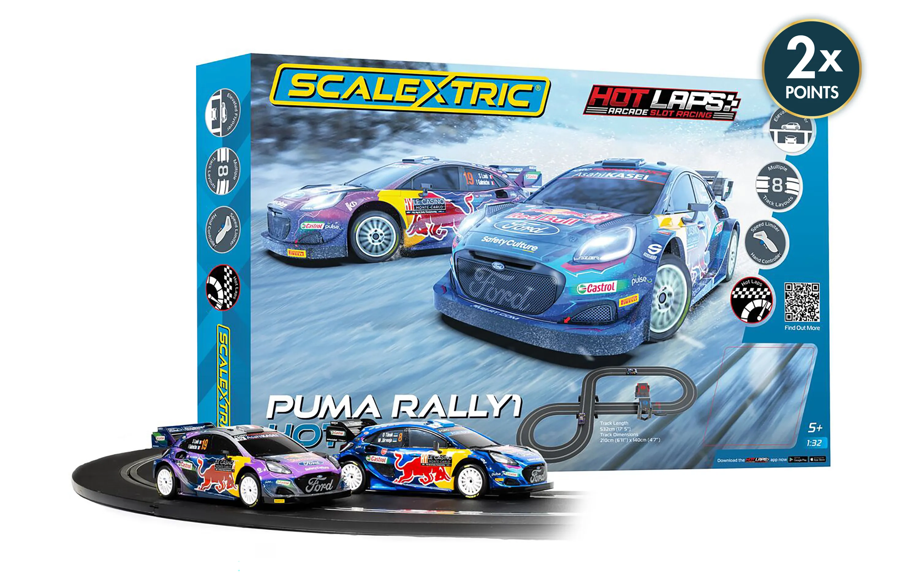 Scalextric Puma Rally1  WRC - Hot Laps Race Set (EU Plug)