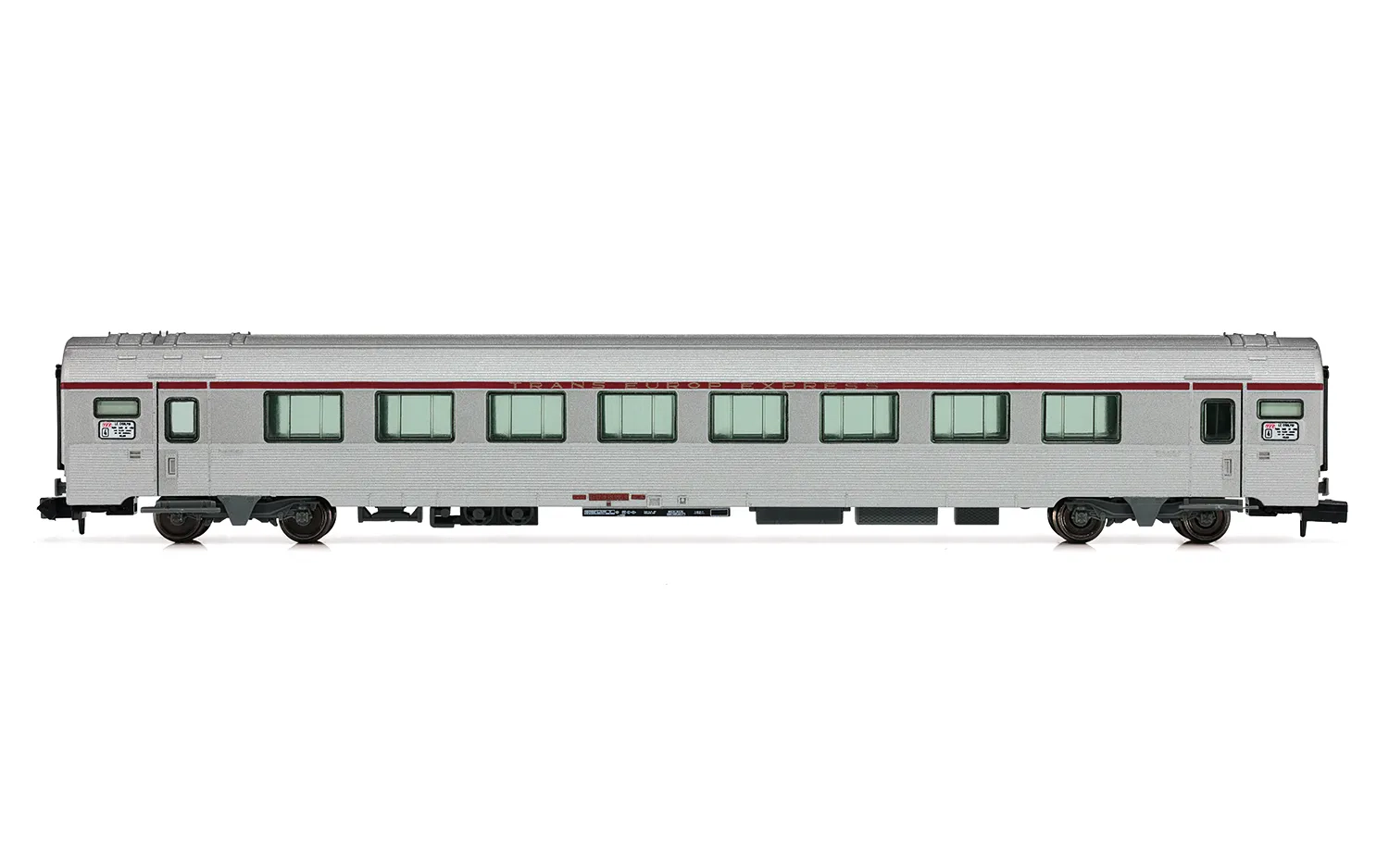 SNCF, TEE A8u Reisezugwagen „Cisalpin", Mailand - Paris, in silberner Lackierung, Ep. IV
