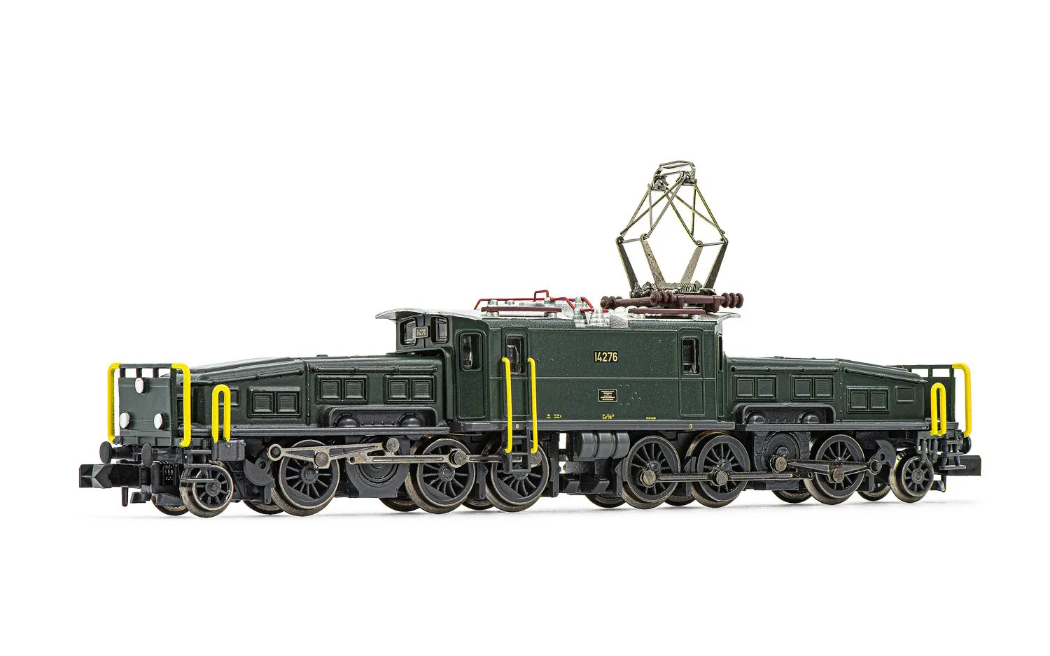 SBB, Elektrolokomotive Ce 6/8 II 14276 "Krokodil", in grüner Lackierung, Ausführung als Rangierlokomotive, Ep. IV