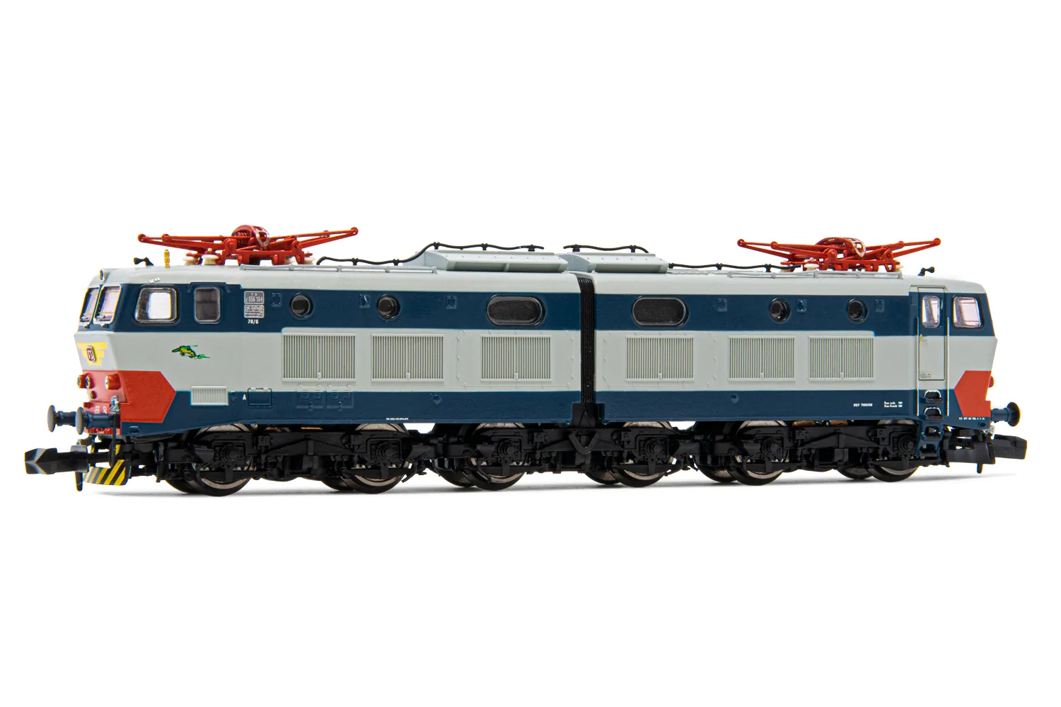 FS, locomotiva elettrica E.656 quarta serie, livrea blu/grigio, ep. IV-V