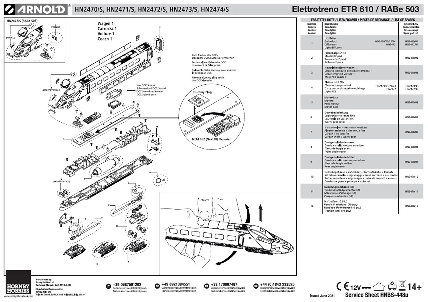 Elettrotreno ETR 610 / RABe 503 Leichte Diffusoren