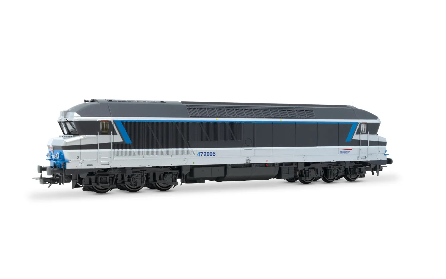 SNCF, 6-axle diesel-electric locomotive CC 72006 "Isabelle", blue/silver/gray livery, ep. V