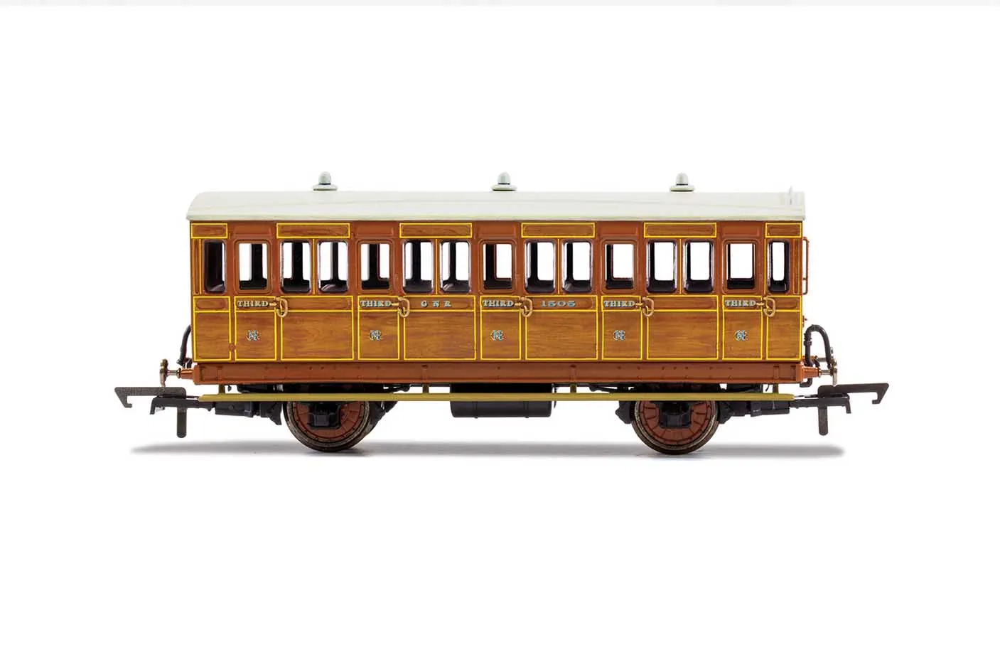 GNR, 4 Wheel Coach, 3rd Class, 1505 - Era 2