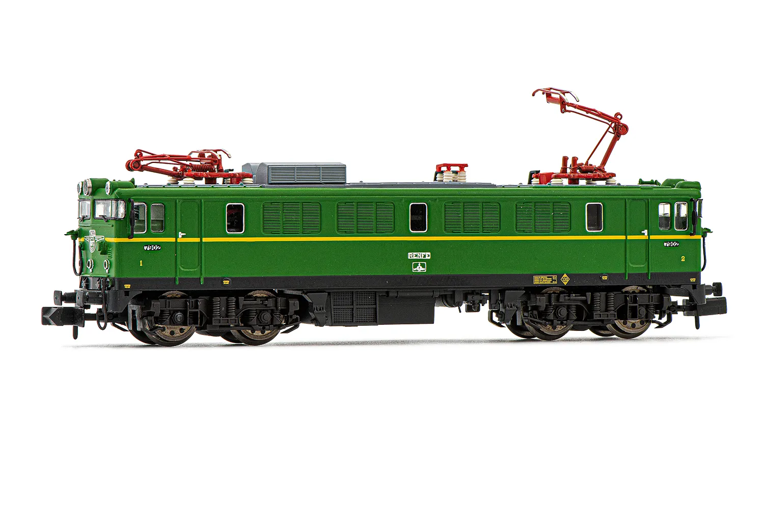 RENFE, Elektrolokomotive Reihe 279, in grün/gelber Lackierung, Ep. IV
