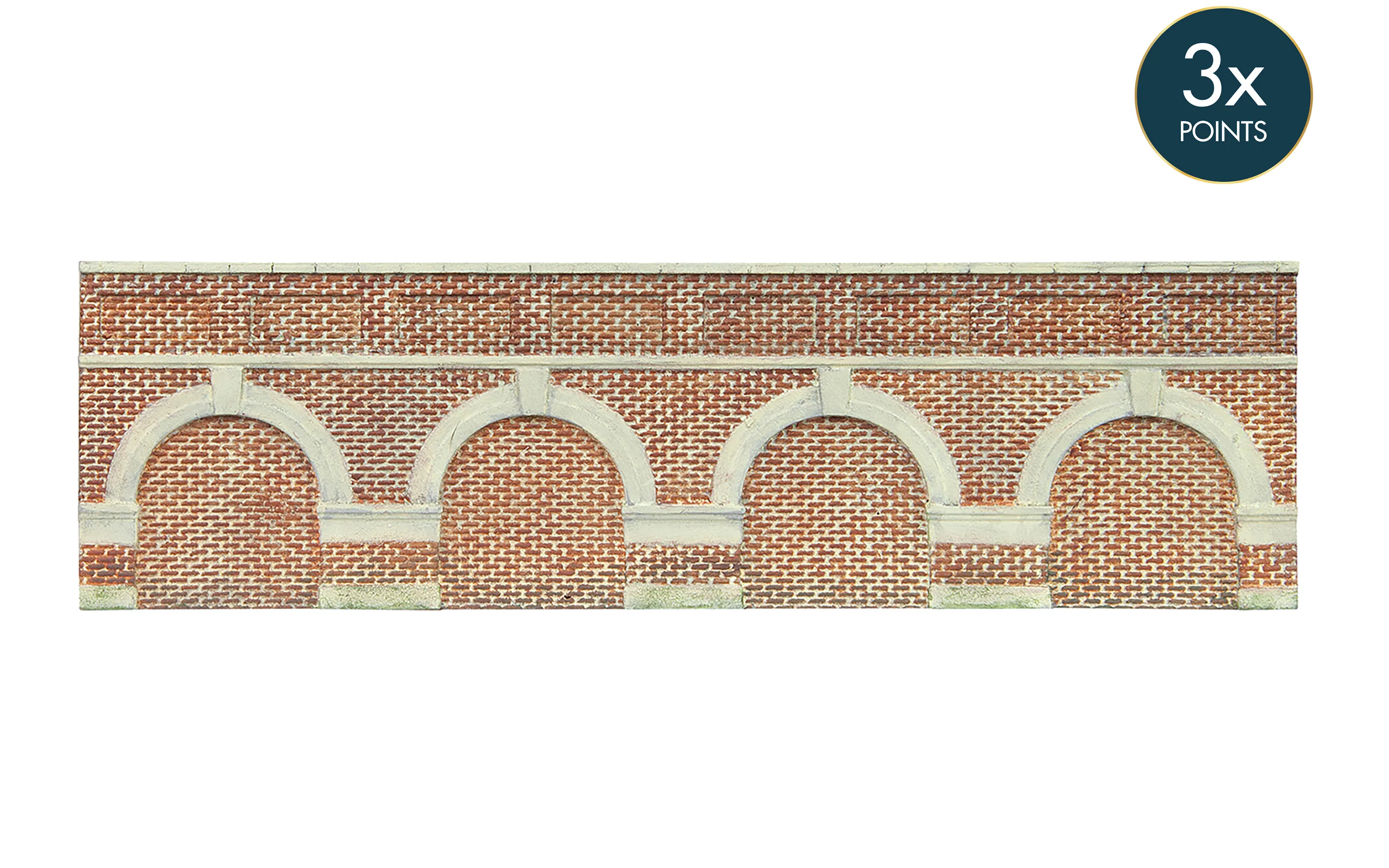 Low Level Arched Retaining Walls x2 (Red Brick)