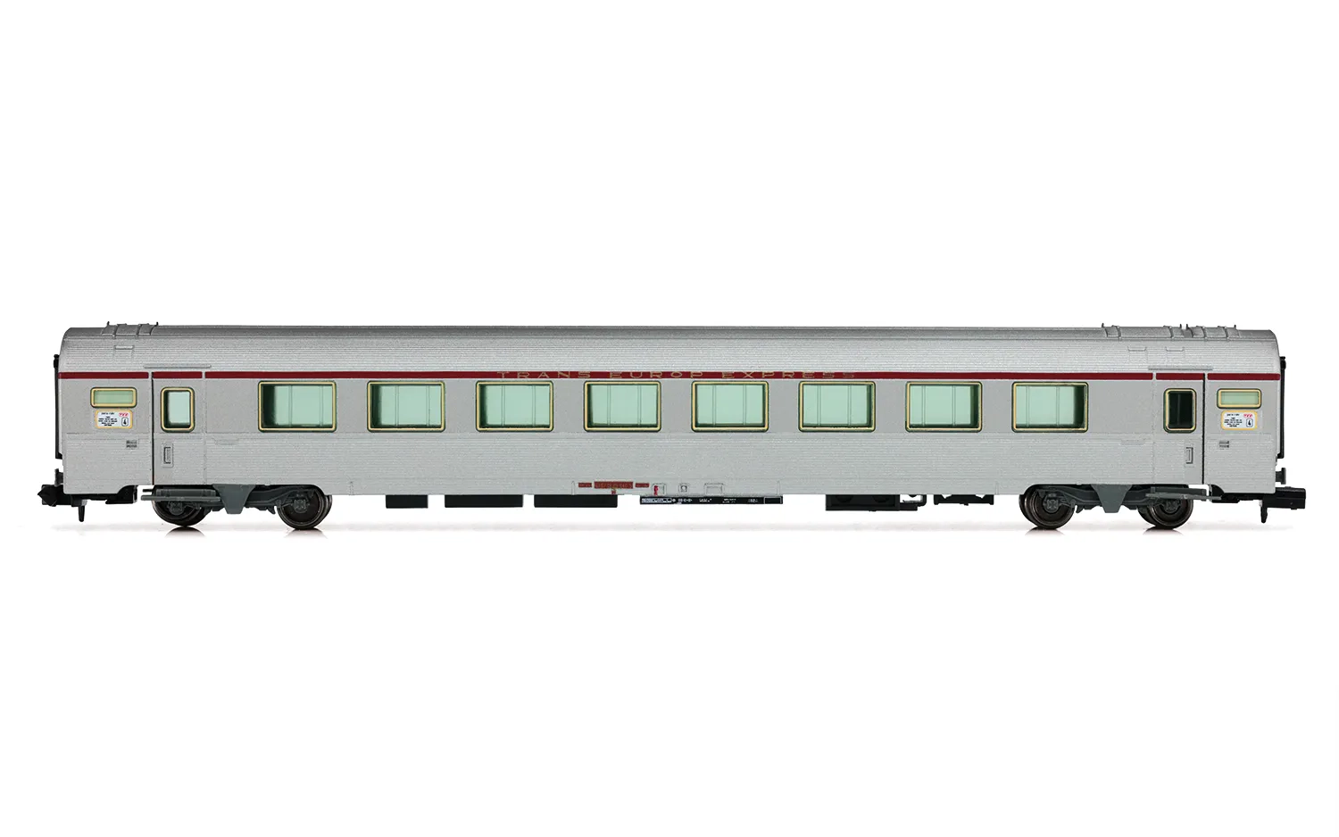 SNCF, TEE A8u Reisezugwagen „Paris - Ruhr", in silberner Lackierung, Ep. IV
