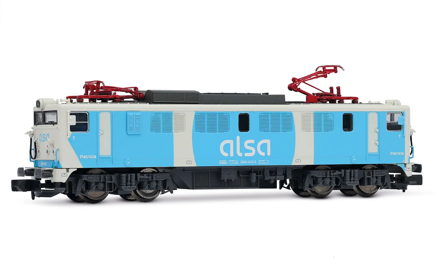 ALSA, locomotive électrique 269-413, livrée blanc/bleu, ép. VI