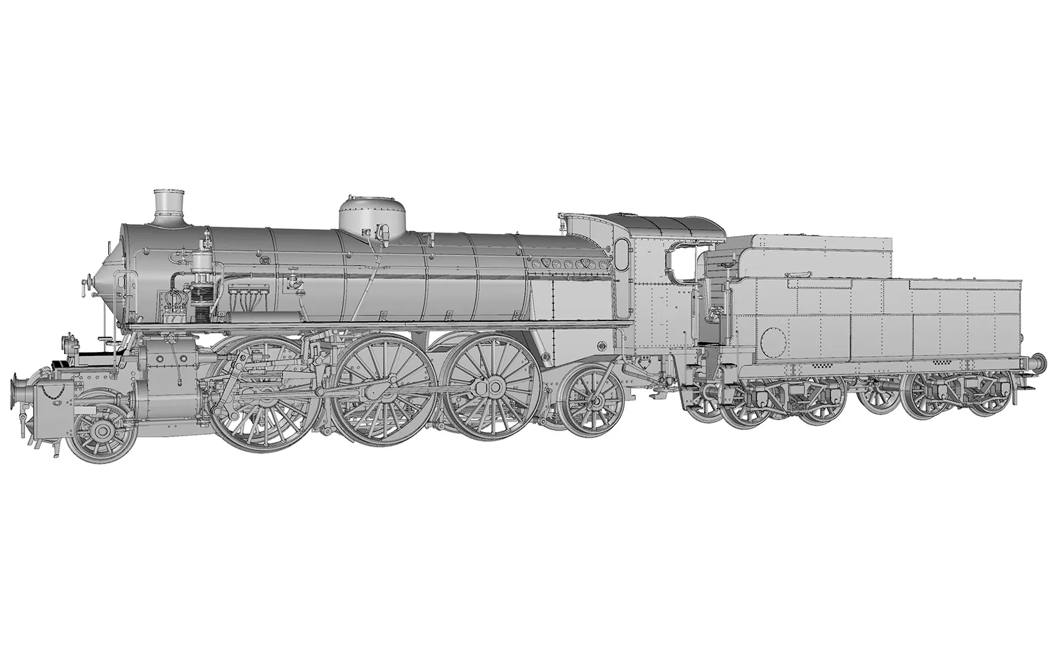 FS, locomotiva a vapore Gr. 685, 2a serie, con caldaia corta, locomotiva storica, ep. V-VI