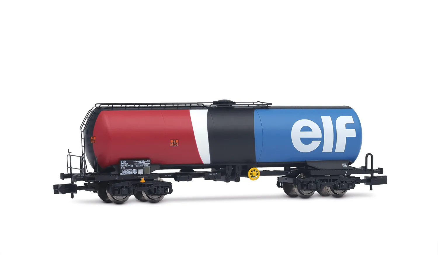 SNCF, 4-axle tank wagon, "Elf" livery, ep. IV