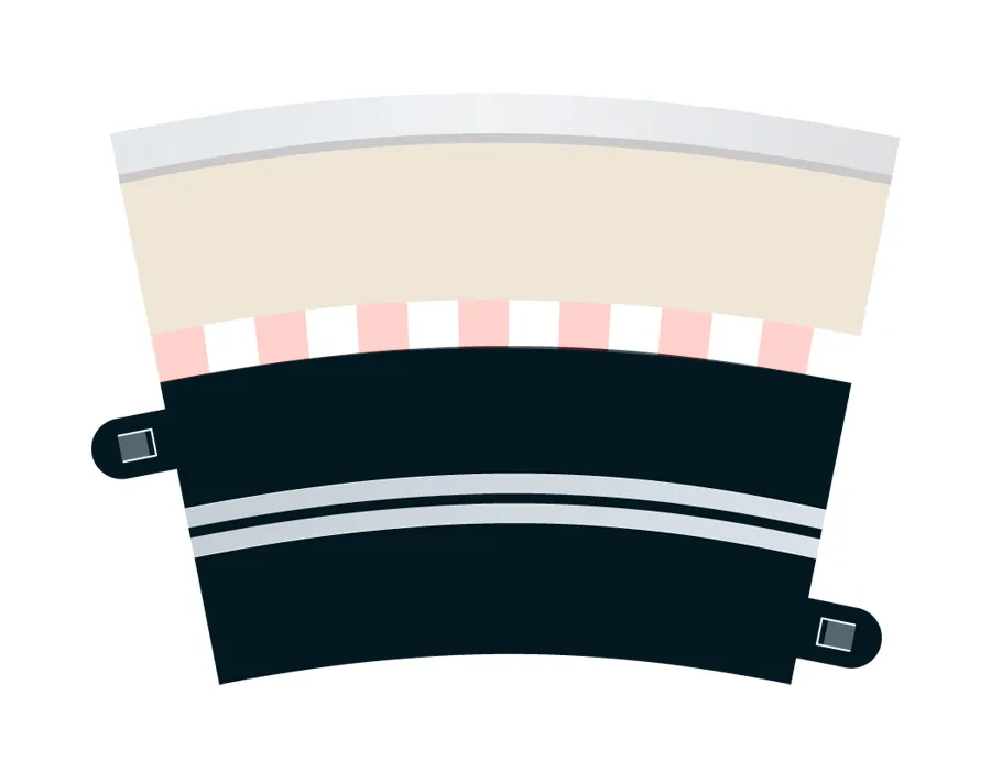 Single Lane Radius 3 Curve 22.5 x 4