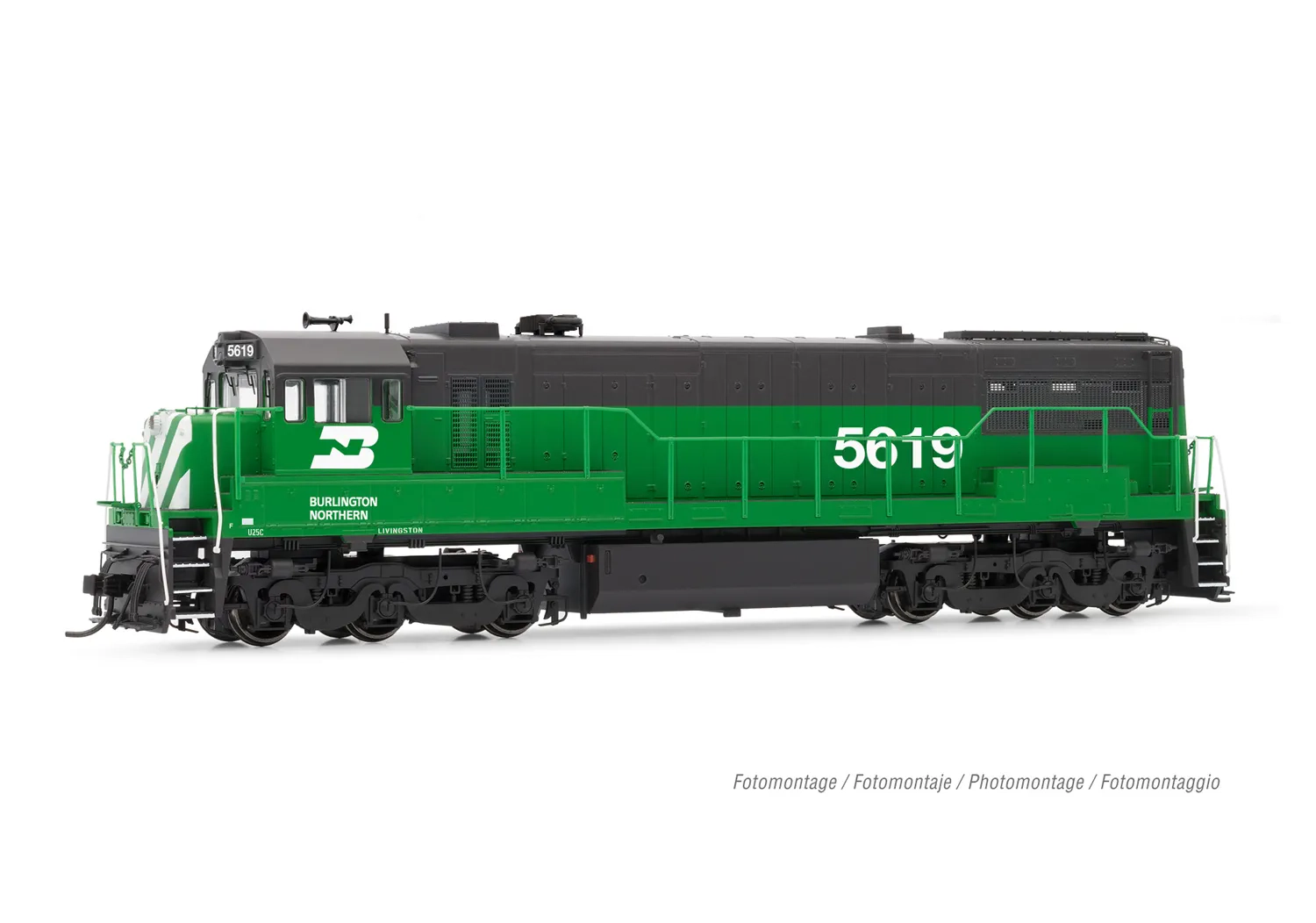 Burlington Northern, Diesellokomotive U25C, Betriebsnummer 5619, Ep. III, mit DCC-Sounddecoder