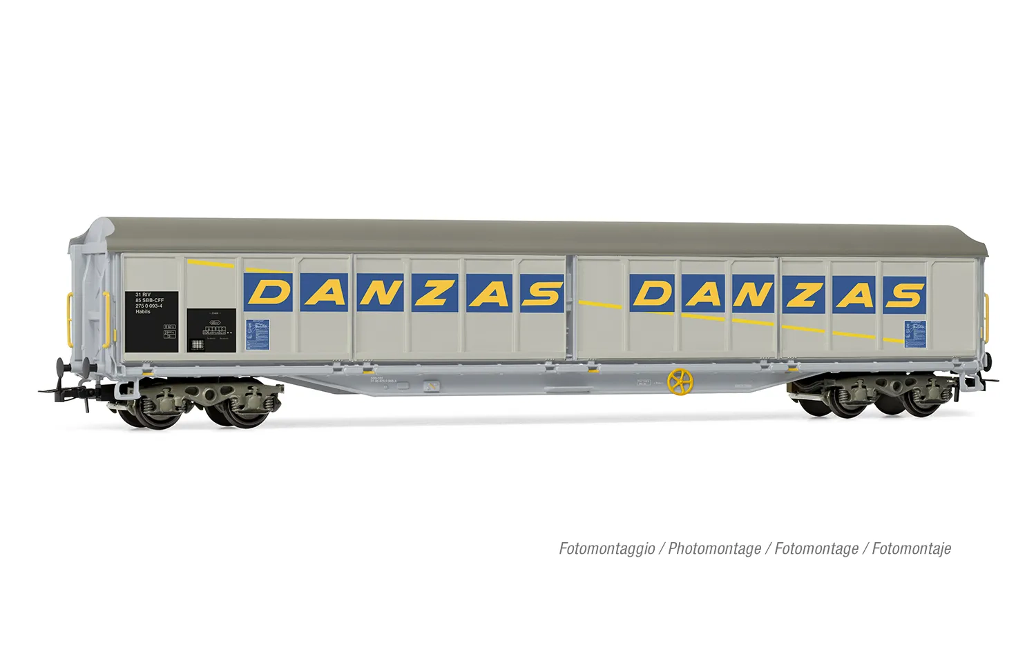SBB, 4-axle sliding-wall wagon type Habils "Danzas", ep. V