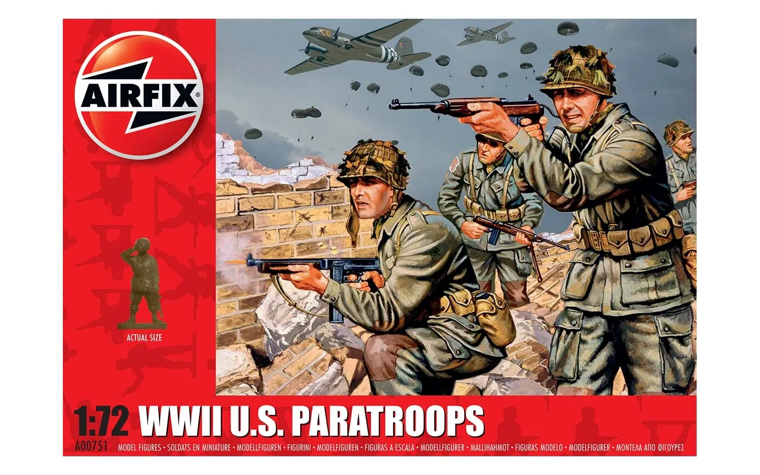 WWII U.S. Paratroops 1:72