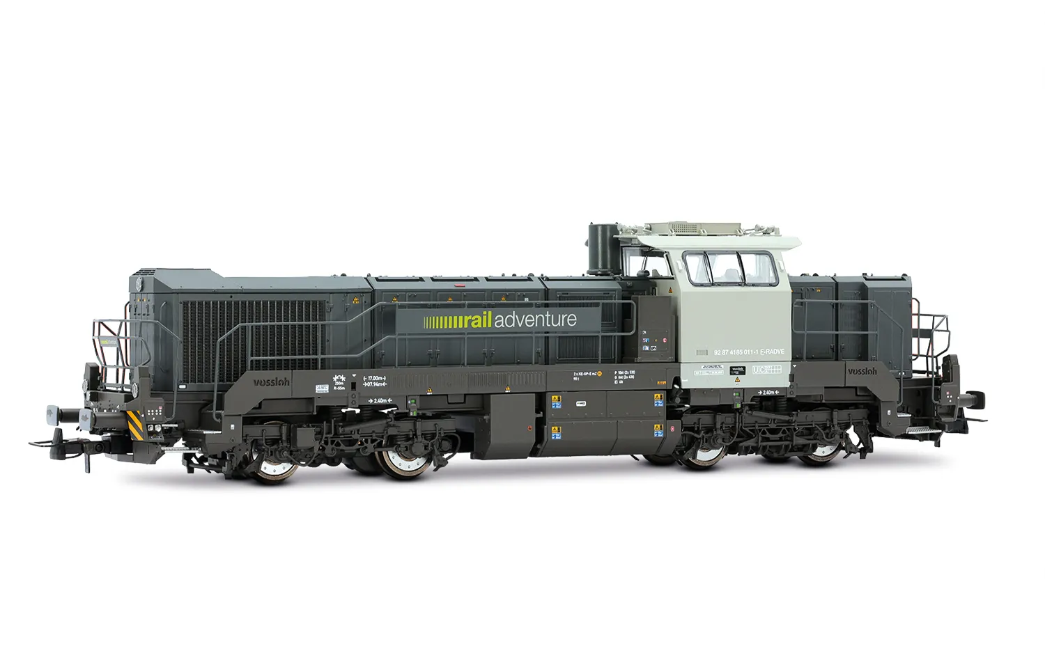 Locomotive diesel BB79000 (Vossloh DE 18), livrée jaune/gris Akiem/SNCF