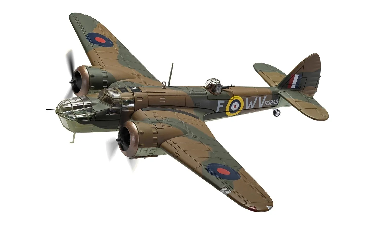 Bristol Blenheim Mk.IV R3843  F for Freddie , RAF No.18 Squadron.  Operation Leg , Douglas Bader, 19th August, 1941