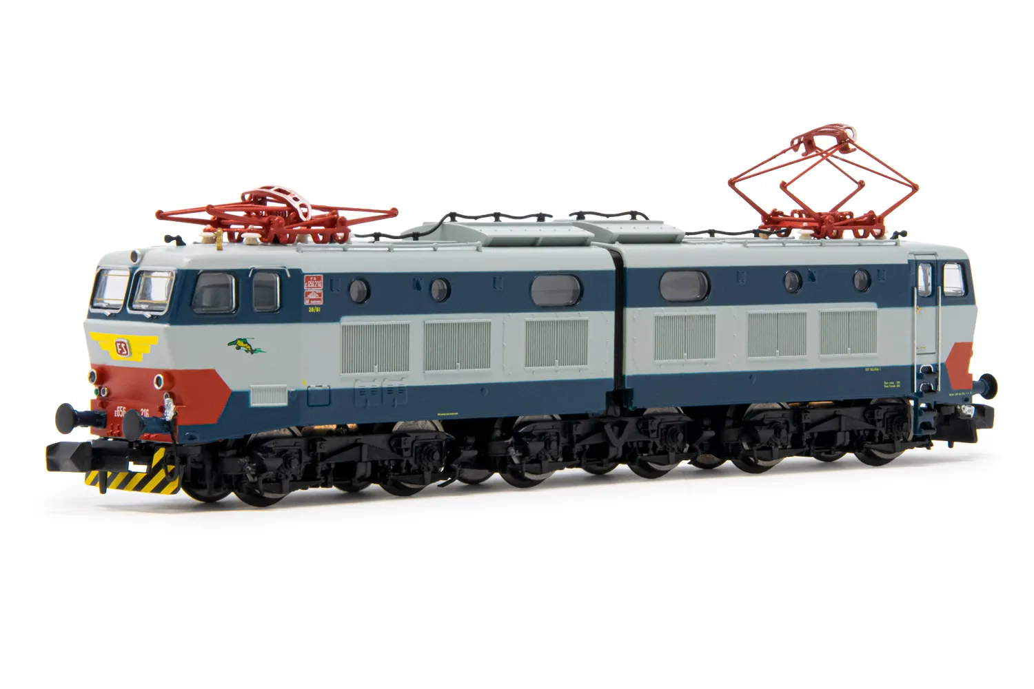 FS, locomotive électrique E.656, 2e série, livrée bleue/gris, ép. IV