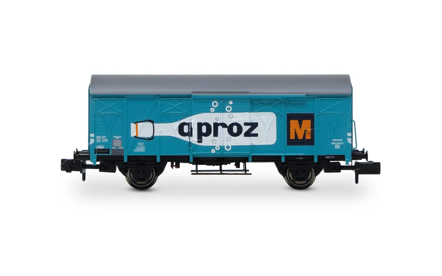 SBB, 2-tlg. Set 2-achs. gedeckter Güterwagen der Bauart K4 „APROZ", Ep. III