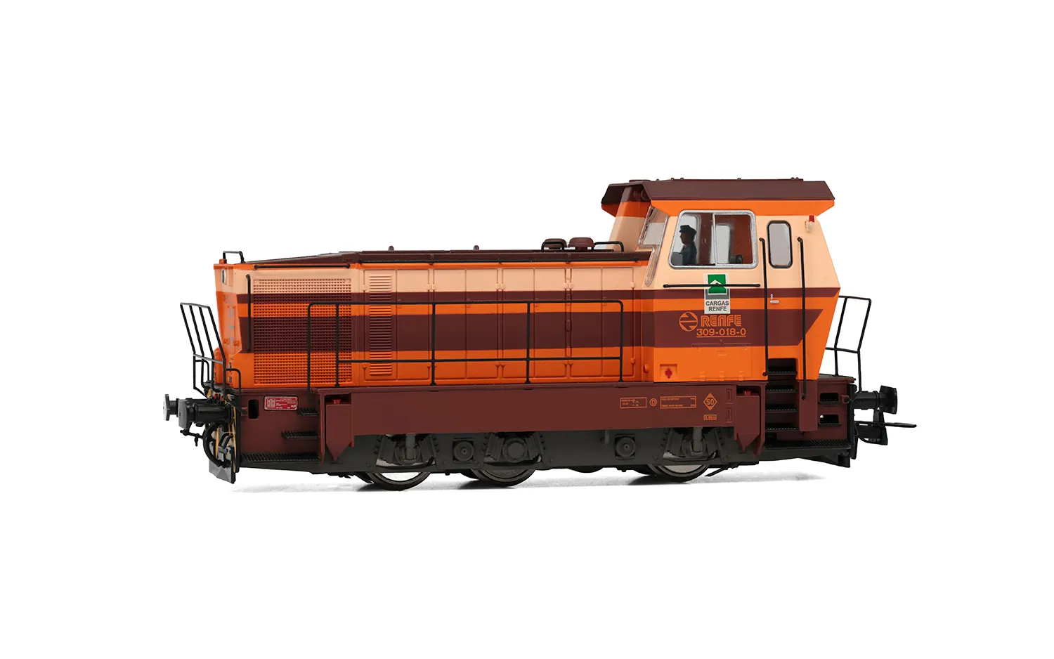 RENFE, diesel shunting locomotive 309, Estrella "Cargas Renfe" livery, ep. IV, with DCC sound decoder
