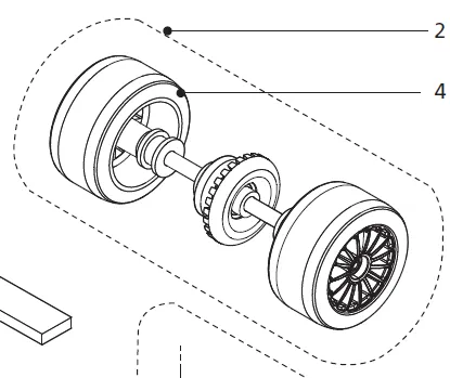 rear axle assy, Start Rally Car Rear Wheel Axle Assembly (C3239)