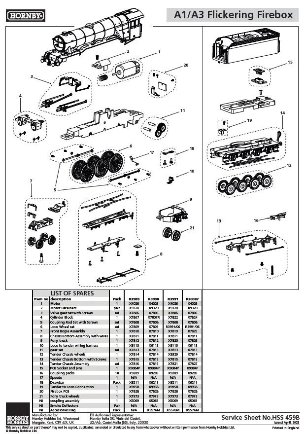 LNER, A1 Class, 2564 'Knight of Thistle' (diecast footplate and flickering firebox) - Era 3